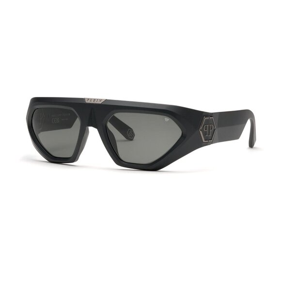 NEW PHILIPP PLEIN SUNGLASSES MATTE BLACK MEN EYEWEAR SPP153 0U28